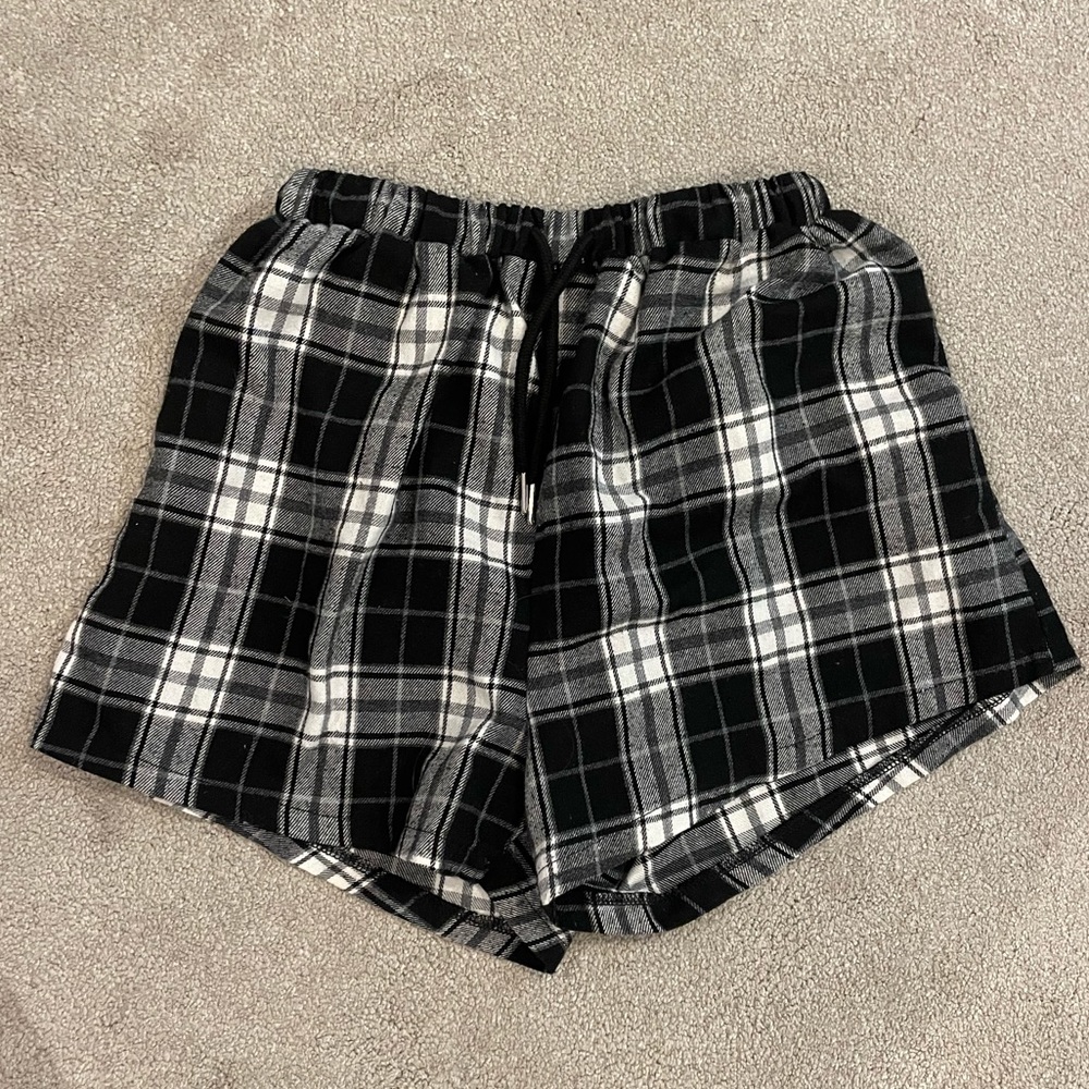 checkered shorts